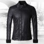 Fashion Black Winter Mens Short Coat Wool Fur Lining Slim Fit PU Leather Jackets Men Brand Motorcycle Leather Jackets Men Coats