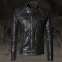 Vintage Retro Brand Design Men Motorcycle Biker Zipper Leather Jacket Men Sheepskin Genuine Leather Jacket Fashion Winter Warm