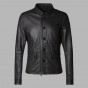 2018 Men Black New Autumn Slim Sheepskin Leather Jacket Metrosexual Men Fashion Motorcycle Biker Genuine Leather Jacket Brand