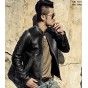 Brand Leather Jacket Men Retro Slim Short Stand Collar Jacket Genuine Leather Sheepskin Force Flight Padding Cotton Warm Coat