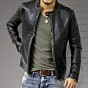 Brand Leather Jacket Men Retro Slim Short Stand Collar Jacket Genuine Leather Sheepskin Force Flight Padding Cotton Warm Coat