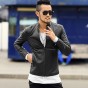 2017 New Winter Men Layer Of Sheepskin Short Slim Motorcycle Biker Genuine Leather Jacket Metrosexual Man Black Leather Jacket