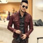 2017 British Style Men Slim Casual Suede Genuine Leather Jacket Metrosexual Man Leather Sheepskin Jacket Autumn Folds Fashion