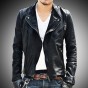 Brand Men Leather Jacket Pilot Casual Sheepskin Genuine Leather Coat Male Short Design Men Autumn Leather Jacket Black Coat