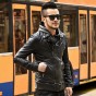 2018 Men Autumn Head Layer Sheepskin Vintage Wash Fold Genuine Leather Jacket Mens Leather Motorcycle Biker Leather Jacket New