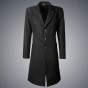 Mens Wool Coat Winter Cashmere Jacket Man Long Section Single Breasted Overcoat Turn-Down Collar Casual European Style Fashion