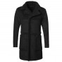 MIX MAN Mens Wool Coats &Amp Jackets Winter Cashmere Jacket Man Long Overcoat Turn-Down Collar Casual Woolen Coat