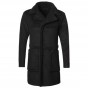 MIX MAN Mens Wool Coats &Amp Jackets Winter Cashmere Jacket Man Long Overcoat Turn-Down Collar Casual Woolen Coat