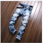 European American Style 2017 Famous Brand Men Jeans Luxury Mens Denim Trousers Slim Straight Patchwork Blue Hole Jeans For Men