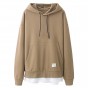 Brothers Wang Men'S Hoodies Classic Kangaroo Pockets Cotton Loose Hoodedshirt Simple Solid Color Casual Man Clothing In Fall