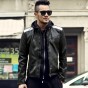 2017 Men Autumn Fashion Slim PU Leather Short Jacket Metrosexual Man Motorcycle Bikers Casual New Zipper Black White Jacket