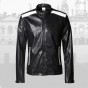 2017 Men Autumn Fashion Slim PU Leather Short Jacket Metrosexual Man Motorcycle Bikers Casual New Zipper Black White Jacket