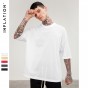 INFLATION Oversized Mesh Short Sleeve T-Shirt Solid Pure Colour Hip Hop High Street Rock Style Summer Top Tees Plus Size 8178S