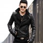 Leather Jackets Men Fur Coats Thick Warm Artificial Leather Short Black Jacket Mens Slim Fit Motorcycle Leather Jacket 2018