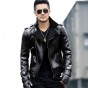 Leather Jackets Men Fur Coats Thick Warm Artificial Leather Short Black Jacket Mens Slim Fit Motorcycle Leather Jacket 2018