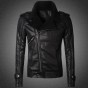 Leather Jackets Men Fur Coats Thick Warm Artificial Leather Short Black Jacket Mens Slim Fit Motorcycle Leather Jacket 2018