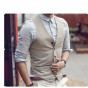 New Mens Slim Vest Suit Single Row Button Casual Linen Vest Waistcoats Mens Brand Sleeveless Jacket British Spring Suit Vest