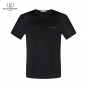 HELLEN&WOODY Mens Fashion Casual Letter Print T-shirt Soild Color Crew-Neck 100% Cotton Slim Fit Simple Clothing