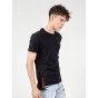 HELLEN&WOODY Men's Fashion Short Sleeve T-Shirt Mens Spring and Summer New Print Black Round Neck Shirt Men's Trend Brand