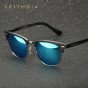 VEITHDIA Retro Unisex Aluminum Magnesium Mens Sunglasses Polarized Vintage Eyewear Accessories Sun Glasses For Men Women 6690