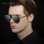 VEITHDIA Brand Stainless Steel Sunglasses Polarized UV400 Men's Square Vintage Sun Glasses Male Eyewear Accessories For Men 2493