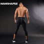 NANSHA Brand Men's Compression Cropped Trousers Base Layer Fitness Joggers Pants  Leggings Workout Finess Gyms Tights Sportswear