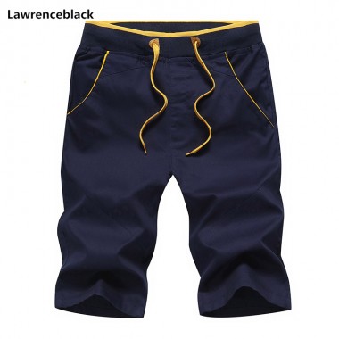 Lawrenceblack Brand 2018 Fashion Men Bottoms Cotton Summer Calf-length Casual Boardshorts bermudas masculina Drop Shipping 990