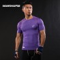 2017 NANSHA Brand Compression Shirt Short Sleeves T-shirt Gyms Fitness Clothing Solid Color Quick Dry  Crossfit Lycra Tops