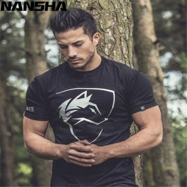 Summer Style Men's T-Shirts Crossfit Fashion Short Sleeved Fitness Bodybuilding Shirt For Men Workout Slim Fit Cotton tee tops