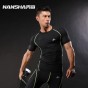 NANSHA Brand T-shirts Men  Quick Dry  Compression Shirts Base Layer Skin Tight Weight Lifting Elastic Men Short Sleeve T Shirts