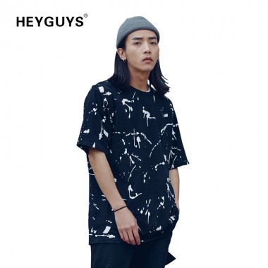 HEYGUYS  belt t shirts men Fashionable hip hop Original cotton men summer fashion casual over size street black  hot selling