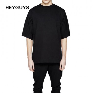 2018 t-shirt SOILD  wholesale extended oversize shoulder  tshirt mens hip hop new design street men cheap t shirt hot sell