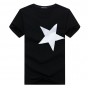 Pure cotton Short Sleeves Printing Star Fashion Men's T-Shirt O-Neck Summer Personality Fashion Men Large Size T-shirts 11.5wy