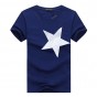 Pure cotton Short Sleeves Printing Star Fashion Men's T-Shirt O-Neck Summer Personality Fashion Men Large Size T-shirts 11.5wy