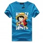 2018 New One Piece T-Shirt Fashion Men Clothes Anime Short Sleeve Cotton T Shirt Luffy Cosplay Cartoon T-shirt Tops 11.5wy