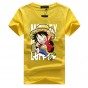 2018 New One Piece T-Shirt Fashion Men Clothes Anime Short Sleeve Cotton T Shirt Luffy Cosplay Cartoon T-shirt Tops 11.5wy