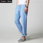 New Men 's Casual Pants Fashion Plain Linen Straight Loose Trousers Brand Men's Clothing Comfort Linen Pants Large Size M-4XL