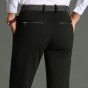 Brother Wang Brand 2018 New Men's Business Casual Pants Fashion Office Elastic Slim Solid Color Male Black Trousers SF11