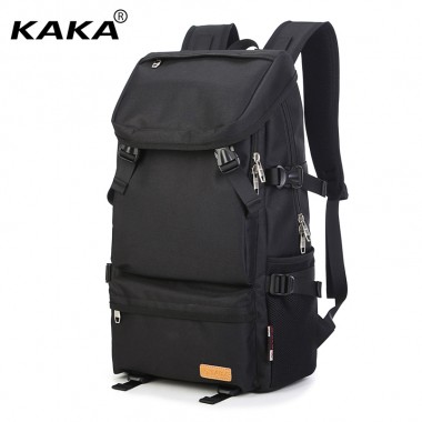 2017 KAKA Unisex Waterproof Laptop Backpacks Women Shoulder Bags Casual Men Students School Backpacks for 16-inch Laptop Black