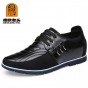 2018 Men's Shoes Genuine Leather +Suede Shoes Brand 5CM Increasing British Shoes Head Leather Man Casual Shoes