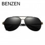 BENZEN HD Polarized Sunglasses Men Brand Designer Sun Glasses For Male Classic Glasses For Driving Black With Case 9296