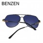 BENZEN HD Polarized Sunglasses Men Brand Designer Sun Glasses For Male Classic Glasses For Driving Black With Case 9296