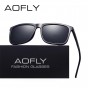 AOFLY BRAND DESIGN Classic Polarized Sunglasses Men Driving Square Black Frame Sun Glasses for Men Eyewear Male Oculos UV400