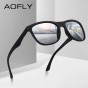 AOFLY BRAND DESGIAN Fashion Sunglasses Men Square TR90 Frame Polarized Sun Glasses Male Outdoor Sports Shades AF8081