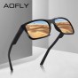 AOFLY BRAND DESIGN Cool Men Polarized Sunglasses TR90 Frame Sun Glasses Male Square Shades Googles Oculos Gafas De Sol AF8084