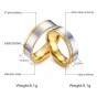 Modyle 2017 New Never Fade Gold-Color 316l Stainless Steel Ring Cubic Zirconia Engagement Wedding Ring