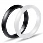 ZORCVENS New 3mm Light Pink Black White Blue Beautiful Smooth Ceramic Ring For Women Modern Wedding Russian Brand Ring Jewelry