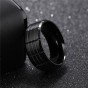 Modyle New Men's Black Rock Punk Stainless Steel Rings Cool Fashion Individuality Ring for Men