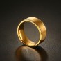 Modyle Titanium Ring for Men Gold-Color 8MM Wedding Rings Jewelry High Quality