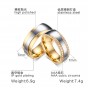 Modyle Gold-Color Wedding Rings For Lovers Luxury Cubic Zirconia 7mm Engagement Forever Love Couple Ring for Men and Women